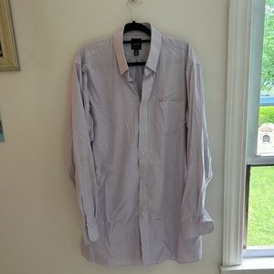 Jos A Bank Purple & White Long Sleeve Button Down Shirt